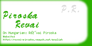 piroska revai business card